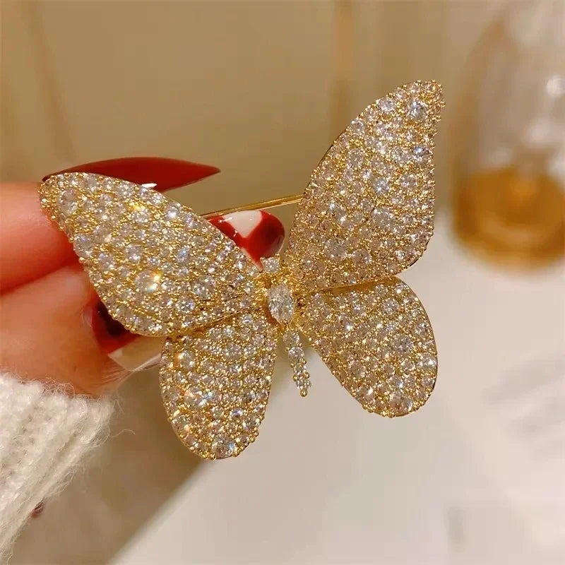 Luxury Snowflake Pearl Crystal Brooch For Women's Jewelry