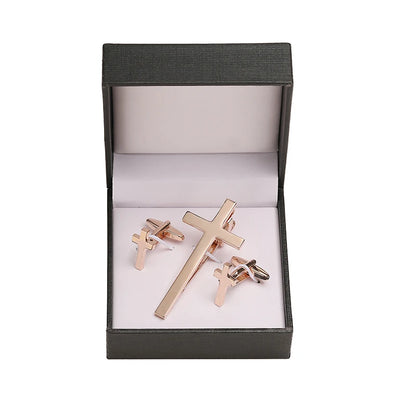 Cufflinks and Tie Clip Set Men's French Shirt Cufflinks