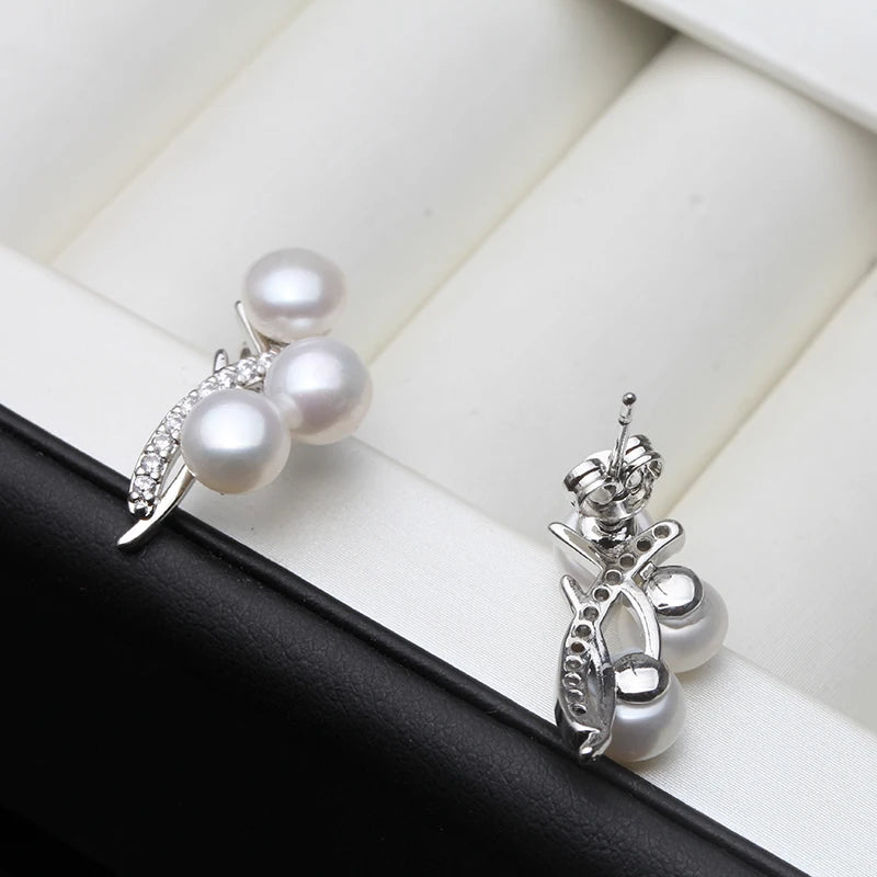 Natural Freshwater Multi-Pearl AAA Grade Earrings for Women