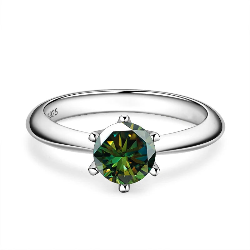 GRA Certified 1CT-5CT Moissanite Ring VVS1 Lab Diamond Solitaire Ring