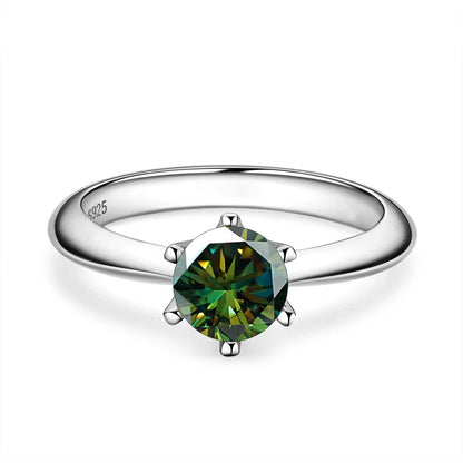 GRA Certified 1CT-5CT Moissanite Ring VVS1 Lab Diamond Solitaire Ring