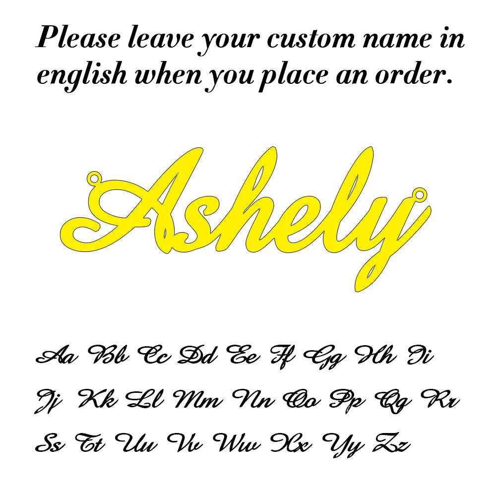 Uniqueura Custom Name Necklace for Women Personalised Cursive Design