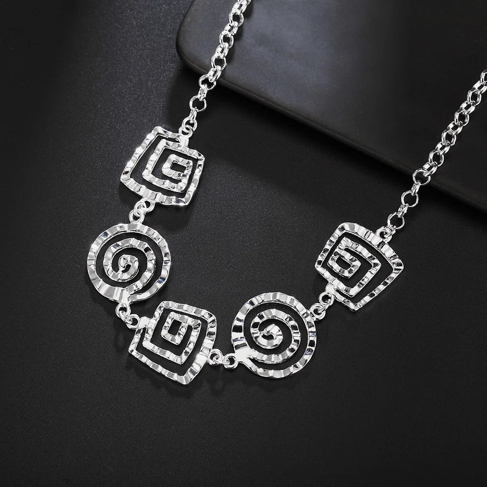 S925 Jewelry Sets Fine Thread Earrings Bracelets Necklace