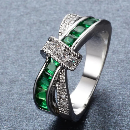 Hot 925 Sterling Silver Colored Zircon Rings for Women