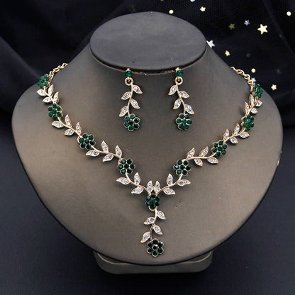 3 Pcs Baroque Bridal Wedding Crown Jewelry Sets and Tiaras For Women