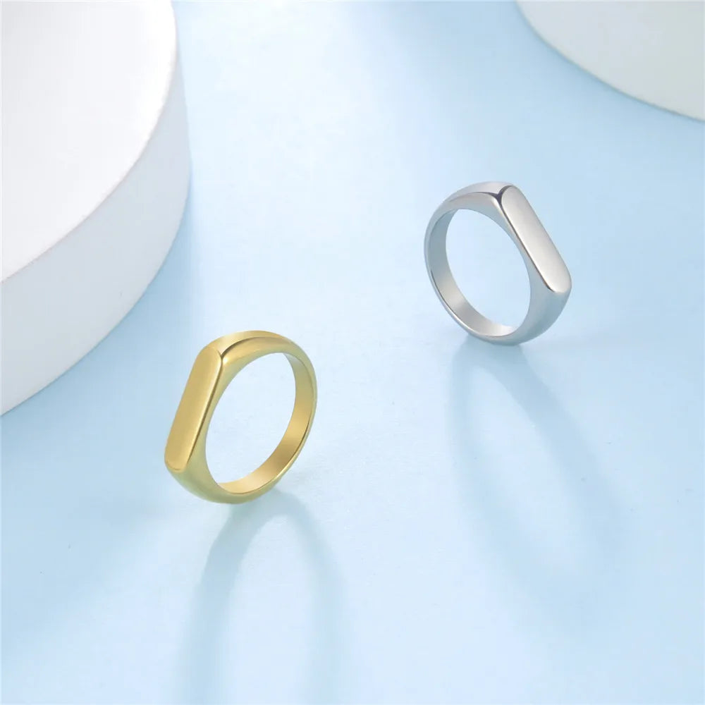 Name Date Customized Rings – Personalized Jewelry for Women Men Stainless Steel