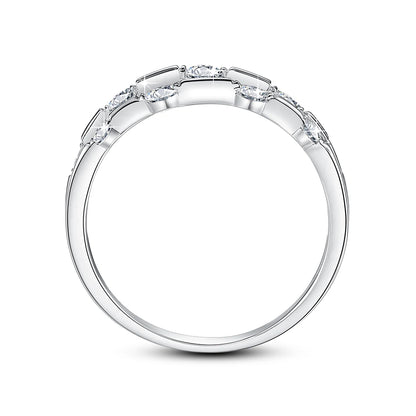 Trending Moissanite 925 Silver Engagement Ring with Certificate