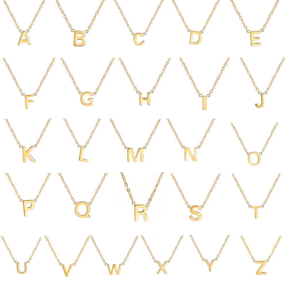 UNIQUEURA Minimalist Initial A-Z Letter Necklace for Women