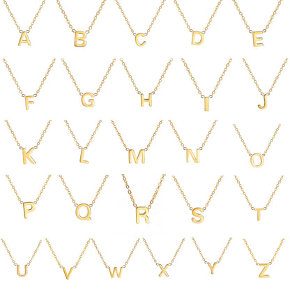 UNIQUEURA Minimalist Initial A-Z Letter Necklace for Women