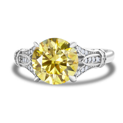 3ct Solitaire Moissanite Ring in 925 Sterling Silver for Women