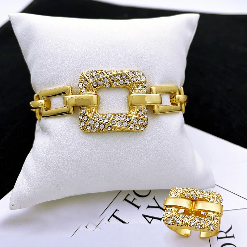 Italian Design 18K Gold Plated 4pcs Jewelry Set For Women
