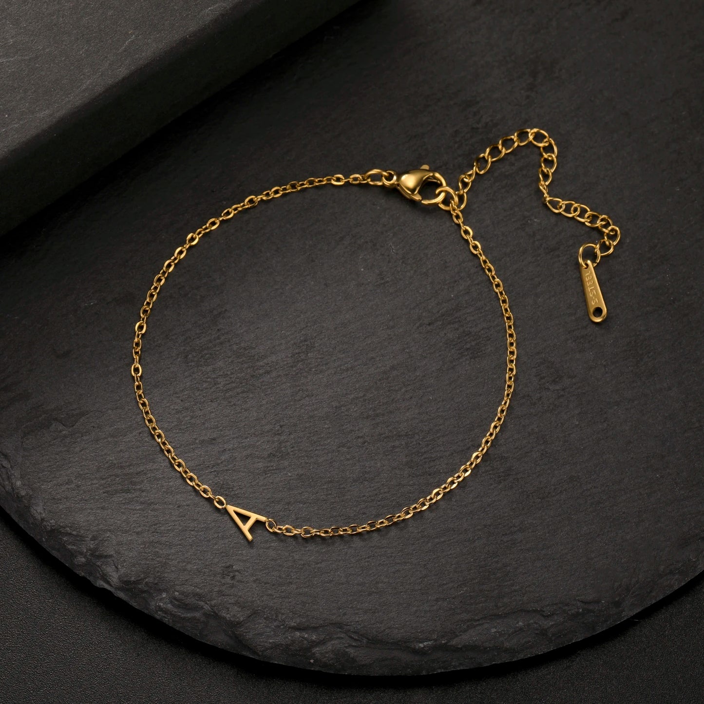 Custom Initial Letter Bracelet For Women - Stainless Steel
