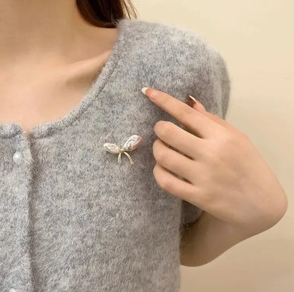 Pearl Bow Brooch For Women Vintage Luxury Jewelry Gifts