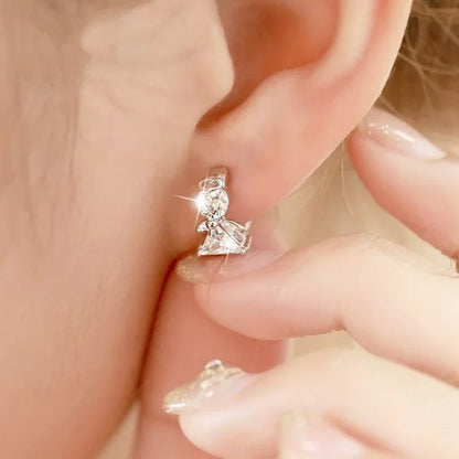 925 Sterling Silver Angel Hoop Earrings