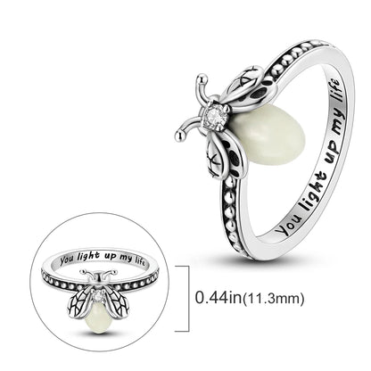 925 Silver Infinite Love Firefly Zircon Rings For Women