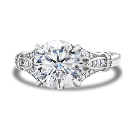 3ct Solitaire Moissanite Ring in 925 Sterling Silver for Women