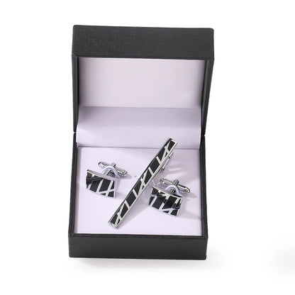 Cufflinks and Tie Clip Set Men's French Shirt Cufflinks