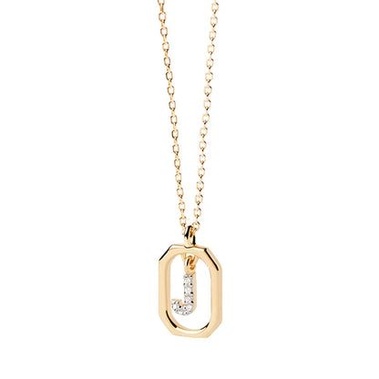 New 925 Sterling Silver Alphabet Necklace Initial Zircon Choker A-Z Letters Chain