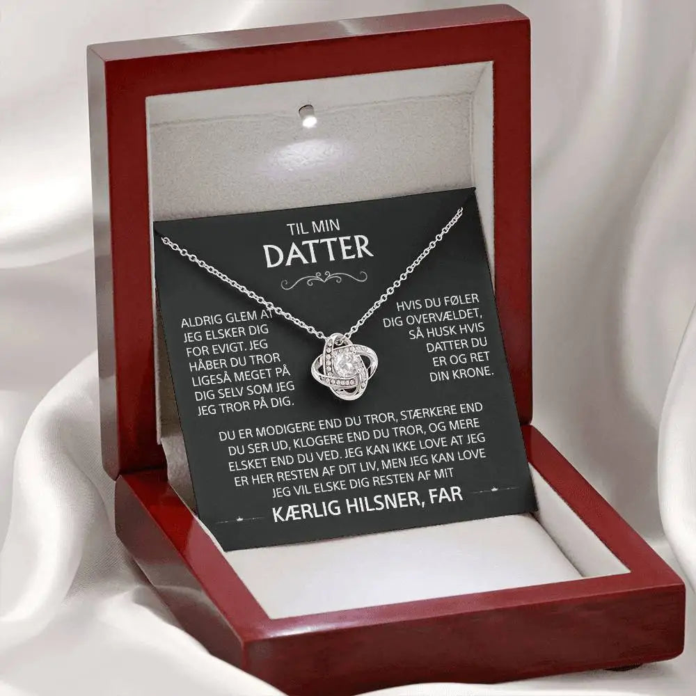 To My Daughter – Heart Knot Pendant Gift from Dad