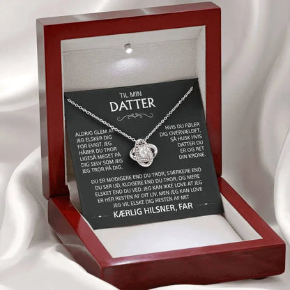To My Daughter – Heart Knot Pendant Gift from Dad
