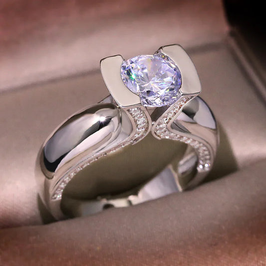 Vintage Love S925 Silver Ring for Women – Big Zircon Jewelry