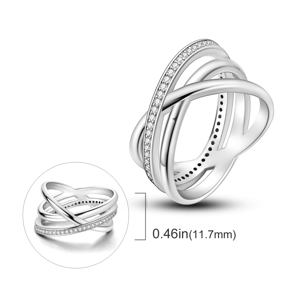 925 Silver Infinite Love Firefly Zircon Rings For Women