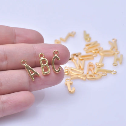 26pcs English Alphabet Letter Charm Initial Charms Pendants