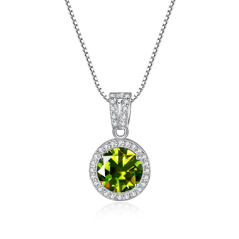 1 Carat Moissanite Diamond Pendant Necklaces For Women 925 Sterling Silver