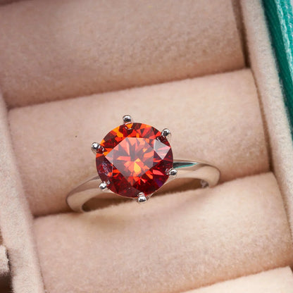 GRA Certified 1CT-5CT Moissanite Ring VVS1 Lab Diamond Solitaire Ring