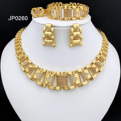 Luxury Design Women Jewelry Set 18K Gold Plated Trending Styles
