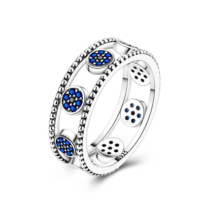 925 Silver Hollow Ring Size 6-9 Flower Sun Design