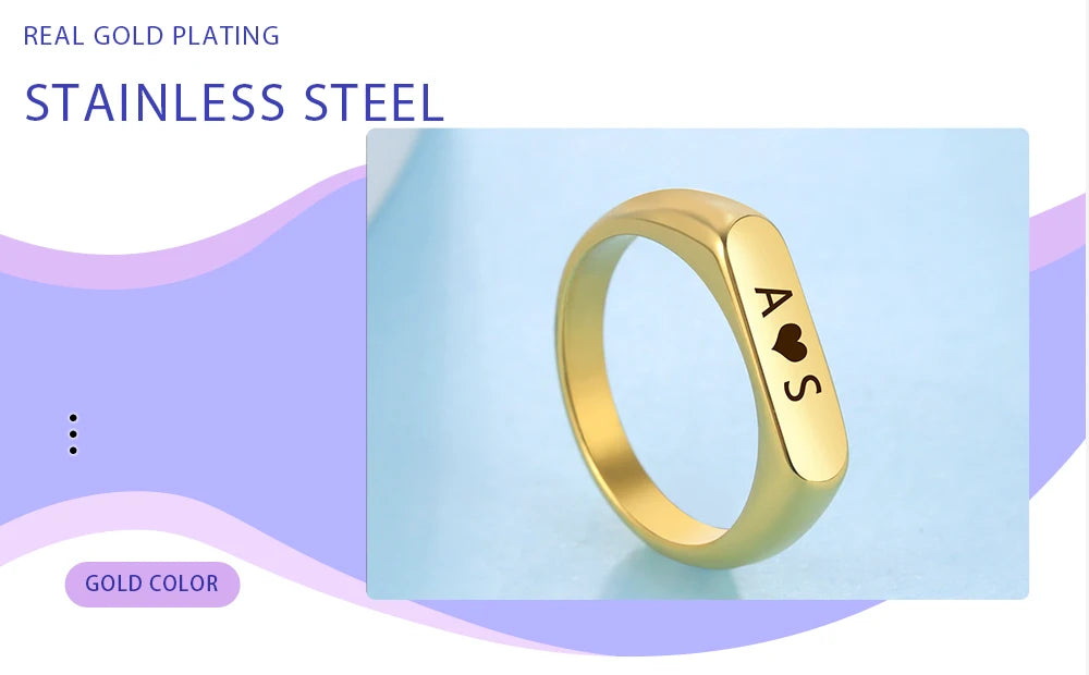 Engrave Name Personalized Finger Ring – A Unique Custom Gift for Women