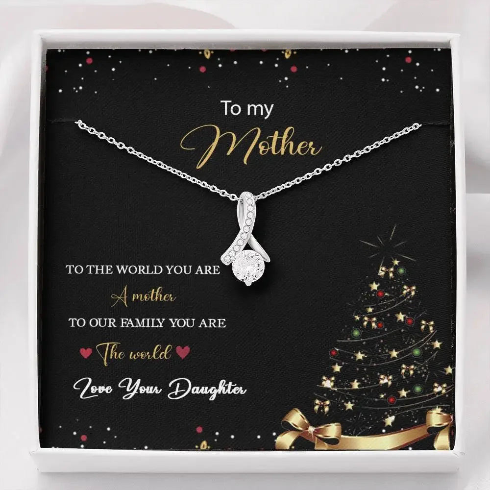 "To My Mom for Christmas" – Alluring Beauty Pendant Necklace Gift