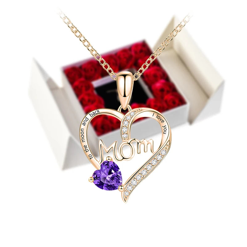 Elegant Pendant Necklace with Eternal Soap Rose Gift Box