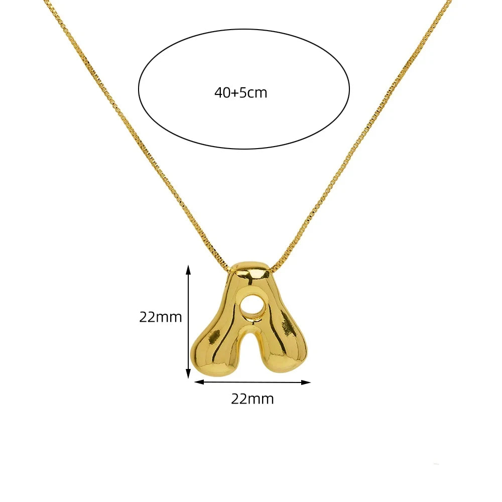 UNIQUEURA Initial Necklace Golden Color Stainless steel for Women