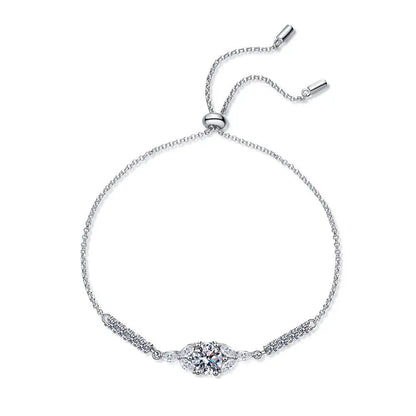 GRA Certified 1CT Moissanite Bracelet for Women S925 Sterling Silver Fine Jewelry
