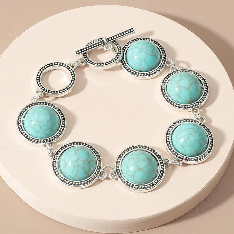 Fashion Boho Vintage Round Pearl Bracelets Bangles For Women