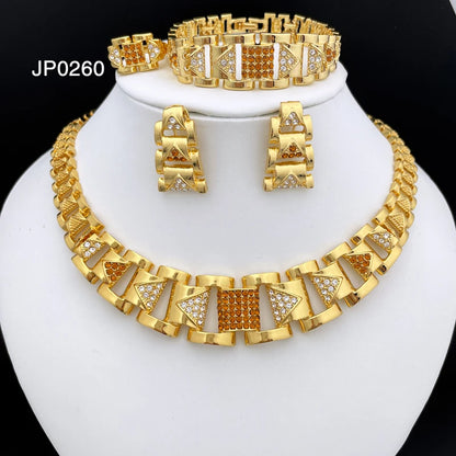 Luxury Design Women Jewelry Set 18K Gold Plated Trending Styles