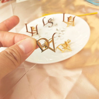 Personalized Groom Cufflinks Custom Men's Initials Jewelry Gift