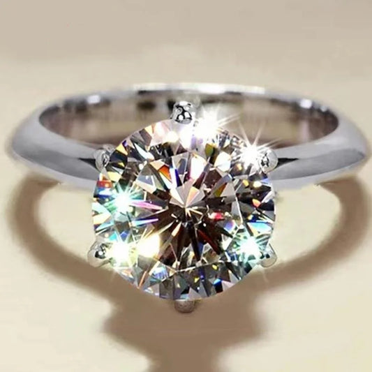 GRA Certified 1CT-5CT Moissanite Ring VVS1 Lab Diamond Solitaire Ring