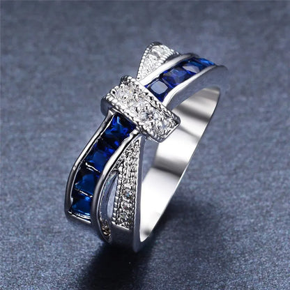Hot 925 Sterling Silver Colored Zircon Rings for Women
