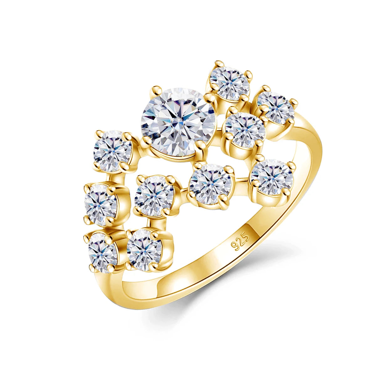 Certified 1.5ct Moissanite Infinity Ring for Women