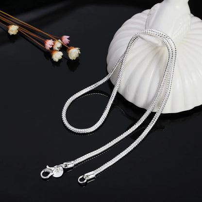20-60cm 925 Sterling silver 3mm Snake Chain Necklace