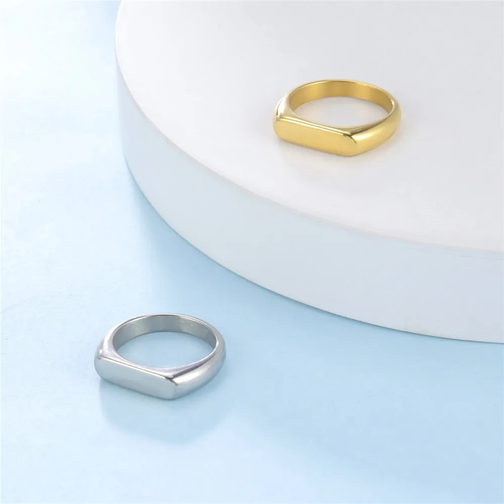 Name Date Customized Rings – Personalized Jewelry for Women Men Stainless Steel