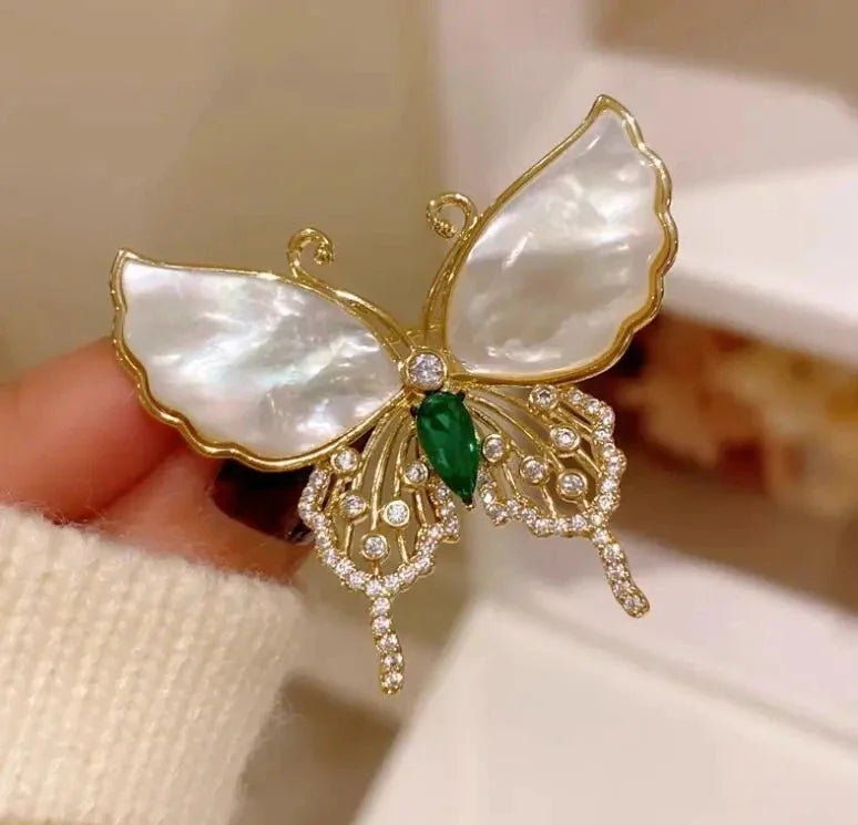 Luxury Snowflake Pearl Crystal Brooch For Women's Jewelry