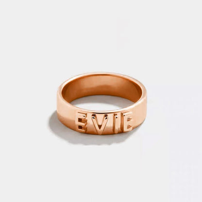 Personalized Name Ring for Men Women Initial Custom Couple