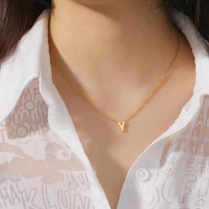 UNIQUEURA Minimalist Initial A-Z Letter Necklace for Women