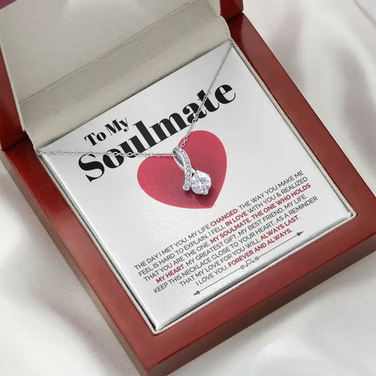 "To My Soulmate" Necklace – Gift for Her  in Stainless Steel