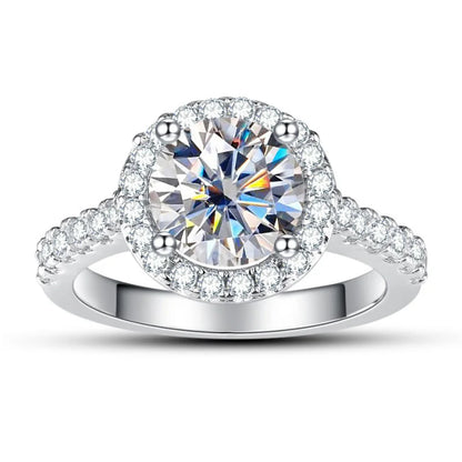New Grey Color 1CT Moissanite Ladies Ring 925 Silver Jewerly