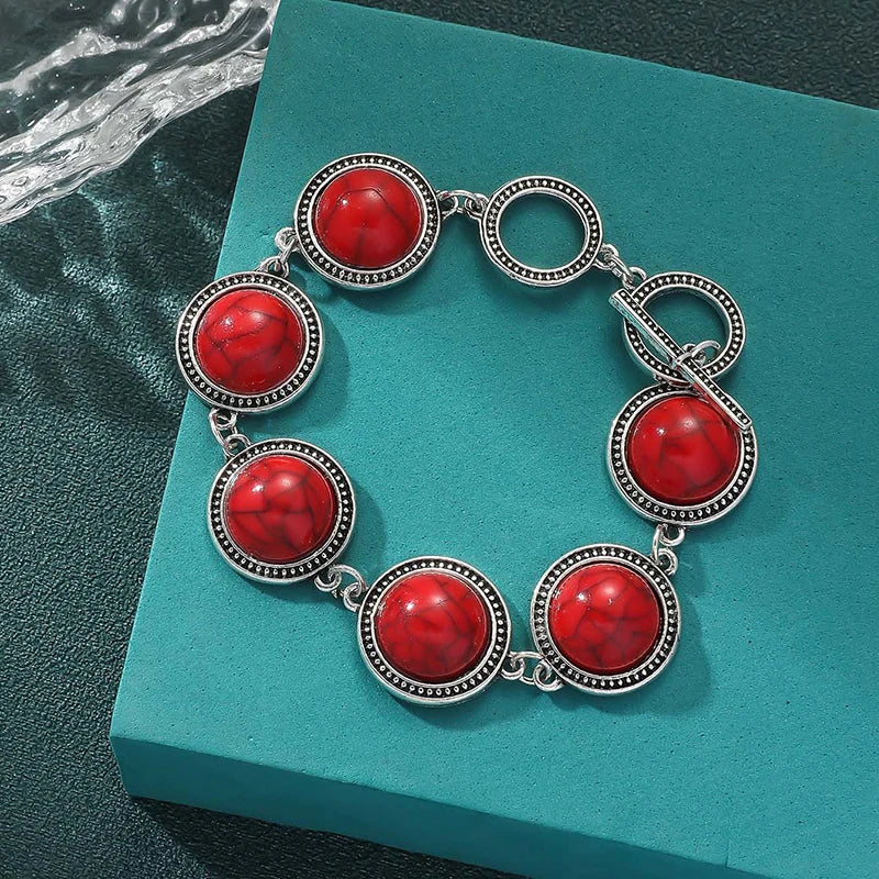 Fashion Boho Vintage Round Pearl Bracelets Bangles For Women